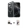 MARSİLYAN™- iPhone 14 Pro Max Kılıf Kıvılcım Form Prime - Siyah Bilvis 3D Mat Cam Ekran Koruyucu + Bilvis Titan Kamera Lens - GD