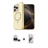 MARSİLYAN™- iPhone 14 Pro Max Kılıf Kıvılcım Form Prime - Siyah Bilvis 3D Mat Cam Ekran Koruyucu + Bilvis Titan Kamera Lens - SH