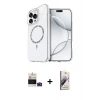 MARSİLYAN™- iPhone 14 Pro Max Kılıf Kıvılcım Form Prime - Siyah Bilvis 3D Mat Cam Ekran Koruyucu + Bilvis Titan Kamera Lens - DNMR