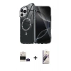 MARSİLYAN™- iPhone 14 Pro Max Kılıf Kıvılcım Form Prime - Siyah Bilvis 3D Mat Cam Ekran Koruyucu + Bilvis Titan Kamera Lens - DNMR