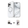 MARSİLYAN™- iPhone 14 Pro Max Kılıf Kıvılcım Form Prime - Siyah Bilvis 3D Mat Cam Ekran Koruyucu + Bilvis Titan Kamera Lens - GS
