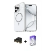 MARSİLYAN™- iPhone 14 Pro Max Kılıf Kıvılcım Form Prime - Siyah Bilvis 5in1 3D Magic Cam Ekran Koruyucu + Raze Metal Kamera Lens - GD
