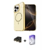 MARSİLYAN™- iPhone 14 Pro Max Kılıf Kıvılcım Form Prime - Siyah Bilvis 5in1 3D Magic Cam Ekran Koruyucu + Raze Metal Kamera Lens - GD