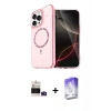 MARSİLYAN™- iPhone 14 Pro Max Kılıf Kıvılcım Form Prime - Siyah Bilvis 5in1 3D Magic Cam Ekran Koruyucu + Bilvis Titan Kamera Lens - DNMR