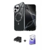 MARSİLYAN™- iPhone 14 Pro Max Kılıf Kıvılcım Form Prime - Siyah Bilvis 5in1 5D Magic Hayalet Cam Ekran Koruyucu + Raze Metal Kamera Lens - GS