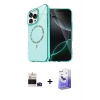 MARSİLYAN™- iPhone 14 Pro Max Kılıf Kıvılcım Form Prime - Siyah Bilvis 5in1 5D Magic Hayalet Cam Ekran Koruyucu + Derin Mor Bilvis Titan Kamera Lens