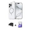 MARSİLYAN™- iPhone 14 Pro Max Kılıf Kıvılcım Form Prime - Siyah Bilvis 5in1 5D Magic Hayalet Cam Ekran Koruyucu + Raze Metal Kamera Lens - GS