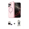 MARSİLYAN™- iPhone 14 Pro Max Kılıf Kıvılcım Form Prime - Siyah Bilvis Hayalet Cam Ekran Koruyucu + Bilvis Titan Kamera Lens - DNMR