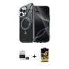 MARSİLYAN™- iPhone 14 Pro Max Kılıf Kıvılcım Form Prime - Siyah Buffer Cam Ekran Koruyucu + Bilvis Titan Kamera Lens - GD