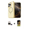 MARSİLYAN™- iPhone 14 Pro Max Kılıf Kıvılcım Form Prime - Siyah Buffer Cam Ekran Koruyucu + Bilvis Titan Kamera Lens - GS