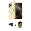 MARSİLYAN™- iPhone 14 Pro Max Kılıf Kıvılcım Form Prime - Siyah Buffer Cam Ekran Koruyucu + Raze Metal Kamera Lens - GS