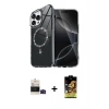 MARSİLYAN™- iPhone 14 Pro Max Kılıf Kıvılcım Form Prime - Siyah Buffer Cam Ekran Koruyucu + Bilvis Titan Kamera Lens - SH