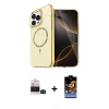 MARSİLYAN™- iPhone 14 Pro Max Kılıf Kıvılcım Form Prime - Siyah Buffer Hayalet Cam Ekran Koruyucu + Bilvis Titan Kamera Lens - SH