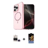 MARSİLYAN™- iPhone 14 Pro Max Kılıf Kıvılcım Form Prime - Siyah Buffer Hayalet Cam Ekran Koruyucu + Bilvis Titan Kamera Lens - DNMR