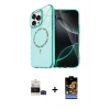 MARSİLYAN™- iPhone 14 Pro Max Kılıf Kıvılcım Form Prime - Siyah Buffer Hayalet Cam Ekran Koruyucu + Bilvis Titan Kamera Lens - SH