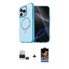 MARSİLYAN™- iPhone 14 Pro Max Kılıf Kıvılcım Form Prime - Siyah Buffer Hayalet Cam Ekran Koruyucu + Bilvis Titan Kamera Lens - DNMR