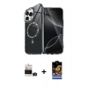 MARSİLYAN™- iPhone 14 Pro Max Kılıf Kıvılcım Form Prime - Siyah Buffer Hayalet Cam Ekran Koruyucu + Bilvis Titan Kamera Lens - DNMR