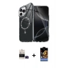 MARSİLYAN™- iPhone 14 Pro Max Kılıf Kıvılcım Form Prime - Siyah Buffer Hayalet Cam Ekran Koruyucu + Bilvis Titan Kamera Lens - SH