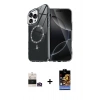 MARSİLYAN™- iPhone 14 Pro Max Kılıf Kıvılcım Form Prime - Siyah Buffer Hayalet Cam Ekran Koruyucu + Gold Bilvis Titan Kamera Lens