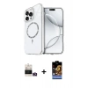 MARSİLYAN™- iPhone 14 Pro Max Kılıf Kıvılcım Form Prime - Siyah Buffer Hayalet Cam Ekran Koruyucu + Gold Bilvis Titan Kamera Lens