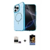 MARSİLYAN™- iPhone 14 Pro Max Kılıf Kıvılcım Form Prime - Siyah Buffer Hayalet Cam Ekran Koruyucu + Gold Bilvis Titan Kamera Lens