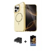 MARSİLYAN™- iPhone 14 Pro Max Kılıf Kıvılcım Form Prime - Siyah Buffer Hayalet Cam Ekran Koruyucu + Raze Metal Kamera Lens - GS