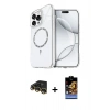 MARSİLYAN™- iPhone 14 Pro Max Kılıf Kıvılcım Form Prime - Siyah Buffer Hayalet Cam Ekran Koruyucu + Raze Metal Kamera Lens - GD