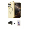 MARSİLYAN™- iPhone 14 Pro Max Kılıf Kıvılcım Form Prime - Siyah Joko 5D Cam + Raze Metal Kamera Lens - GD