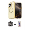 MARSİLYAN™- iPhone 14 Pro Max Kılıf Kıvılcım Form Prime - Siyah Joko 5D Cam + PVD Metal Kamera Lens - TU