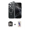 MARSİLYAN™- iPhone 14 Pro Max Kılıf Kıvılcım Form Prime - Siyah Joko 5D Cam + PVD Metal Kamera Lens - TU