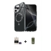 MARSİLYAN™- iPhone 14 Pro Max Kılıf Kıvılcım Form Prime - Siyah Joko Magic 5D Hayalet Cam + Gümüş Bilvis Titan Kamera Lens