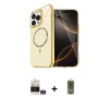 MARSİLYAN™- iPhone 14 Pro Max Kılıf Kıvılcım Form Prime - Siyah Joko Magic 5D Hayalet Cam + Gümüş Bilvis Titan Kamera Lens