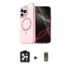 MARSİLYAN™- iPhone 14 Pro Max Kılıf Kıvılcım Form Prime - Siyah Joko Magic 5D Hayalet Cam + PVD Metal Kamera Lens - TU