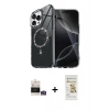 MARSİLYAN™- iPhone 14 Pro Max Kılıf Kıvılcım Form Prime - Siyah Mat Seramik Nano Ekran Koruyucu + Bilvis Titan Kamera Lens - GS