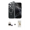 MARSİLYAN™- iPhone 14 Pro Max Kılıf Kıvılcım Form Prime - Siyah Mat Seramik Nano Ekran Koruyucu + Bilvis Titan Kamera Lens - GD