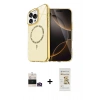 MARSİLYAN™- iPhone 14 Pro Max Kılıf Kıvılcım Form Prime - Siyah Mat Seramik Nano Ekran Koruyucu + Bilvis Titan Kamera Lens - GD