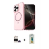 MARSİLYAN™- iPhone 14 Pro Max Kılıf Kıvılcım Form Prime - Siyah Polymer Nano Ekran Koruyucu + Bilvis Titan Kamera Lens - DNMR