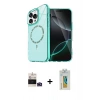 MARSİLYAN™- iPhone 14 Pro Max Kılıf Kıvılcım Form Prime - Siyah Polymer Nano Ekran Koruyucu + Bilvis Titan Kamera Lens - DNMR