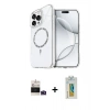 MARSİLYAN™- iPhone 14 Pro Max Kılıf Kıvılcım Form Prime - Siyah Polymer Nano Ekran Koruyucu + Bilvis Titan Kamera Lens - DNMR