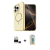 MARSİLYAN™- iPhone 14 Pro Max Kılıf Kıvılcım Form Prime - Siyah Polymer Nano Ekran Koruyucu + Bilvis Titan Kamera Lens - DNMR