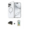 MARSİLYAN™- iPhone 14 Pro Max Kılıf Kıvılcım Form Prime - Siyah Polymer Nano Ekran Koruyucu + Gold Raze Metal Kamera Lens