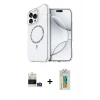 MARSİLYAN™- iPhone 14 Pro Max Kılıf Kıvılcım Form Prime - Siyah Polymer Nano Ekran Koruyucu + Bilvis Titan Kamera Lens - GS