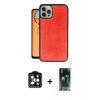 MARSİLYAN™- iPhone 14 Pro Max Kılıf Kıvılcım Işık Serisi - Şeffaf 360 Full Body Arka Koruyucu + PVD Metal Kamera Lens - TU