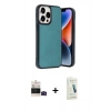 MARSİLYAN™- iPhone 14 Pro Max Kılıf Kıvılcım Işık Serisi - Şeffaf Pasifik Cam Ekran Koruyucu + Bilvis Titan Kamera Lens - SH