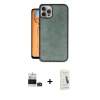 MARSİLYAN™- iPhone 14 Pro Max Kılıf Kıvılcım Işık Serisi - Şeffaf Pasifik Cam Ekran Koruyucu + Derin Mor Bilvis Titan Kamera Lens