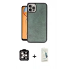 MARSİLYAN™- iPhone 14 Pro Max Kılıf Kıvılcım Işık Serisi - Şeffaf Pasifik Cam Ekran Koruyucu + PVD Metal Kamera Lens - TU