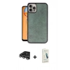 MARSİLYAN™- iPhone 14 Pro Max Kılıf Kıvılcım Işık Serisi - Şeffaf Pasifik Cam Ekran Koruyucu + Raze Metal Kamera Lens - GS