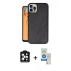 MARSİLYAN™- iPhone 14 Pro Max Kılıf Kıvılcım Işık Serisi - Şeffaf Royal Nano Ekran Koruyucu + PVD Metal Kamera Lens - TU