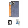 MARSİLYAN™- iPhone 14 Pro Max Kılıf Kıvılcım Işık Serisi - Şeffaf Royal Nano Ekran Koruyucu + PVD Metal Kamera Lens - TU