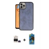 MARSİLYAN™- iPhone 14 Pro Max Kılıf Kıvılcım Işık Serisi - Siyah 18D Cam Ekran Koruyucu + Bilvis Titan Kamera Lens - DNMR